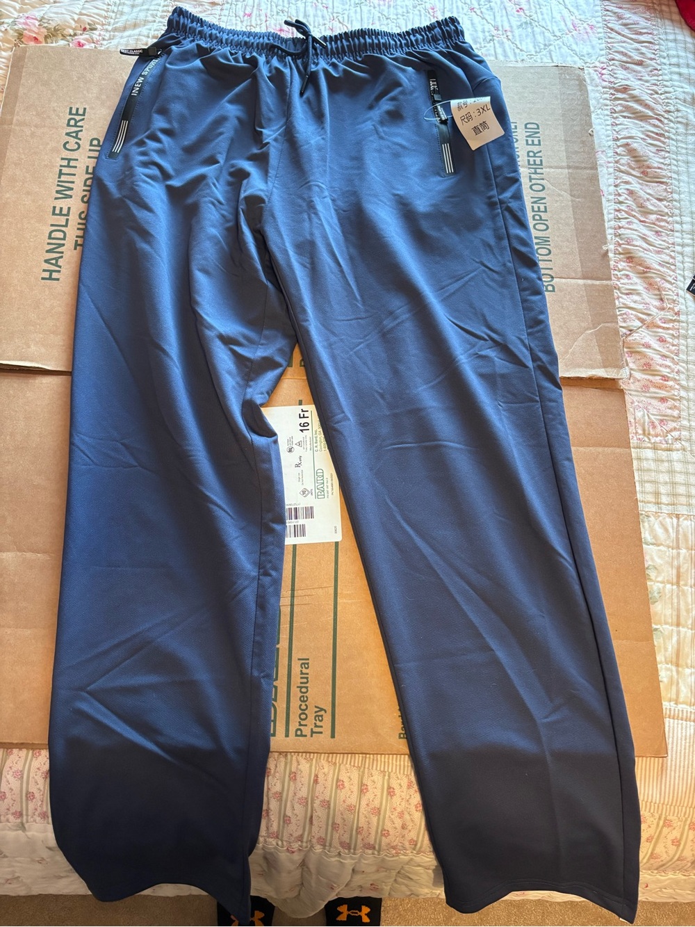 Men's Jogger Sweatpants in Navy Blue with Elastic Waist